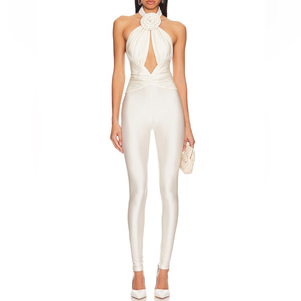 Ronny Kobo Collection Ivory Halter Jumpsuit